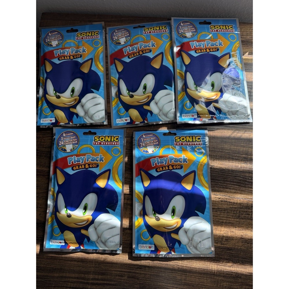 Lot of 5 Sonic the Hedgehog Grab n Go Play Pack New Sealed